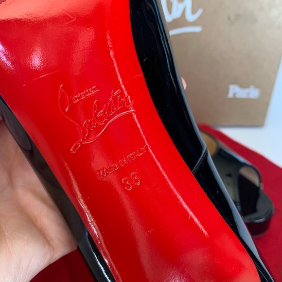 CHRISTIAN LOUBOUTIN • New Very Prive 120 Black - Picture 8 of 9